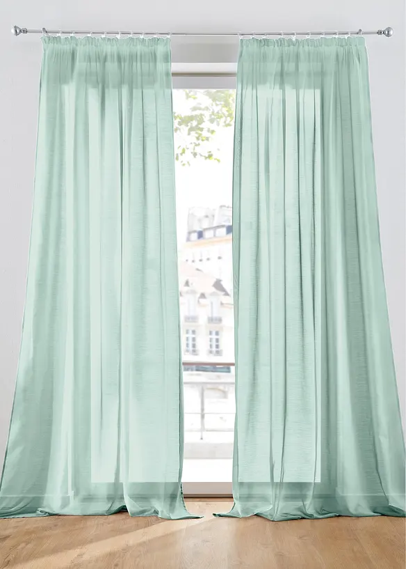 Gardin i batist med fin struktur (1-pack), bonprix