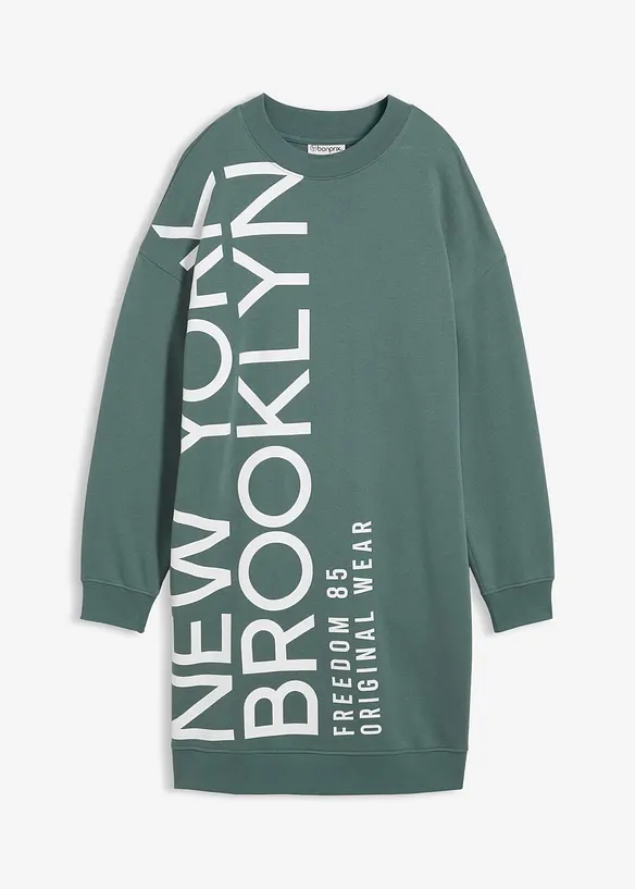Oversized trikotkjole i myk bomullsmiks, bonprix