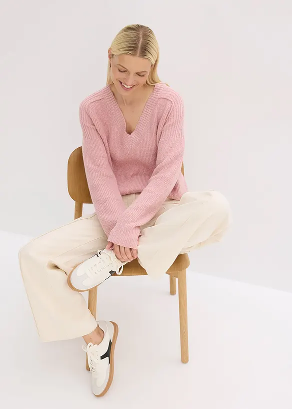 Genser med V-hals, bonprix