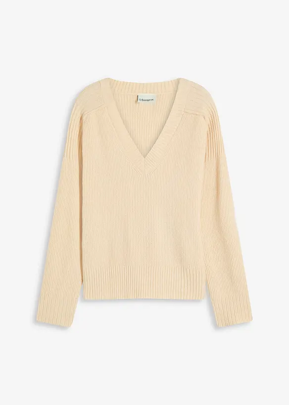 Genser med V-hals, bonprix