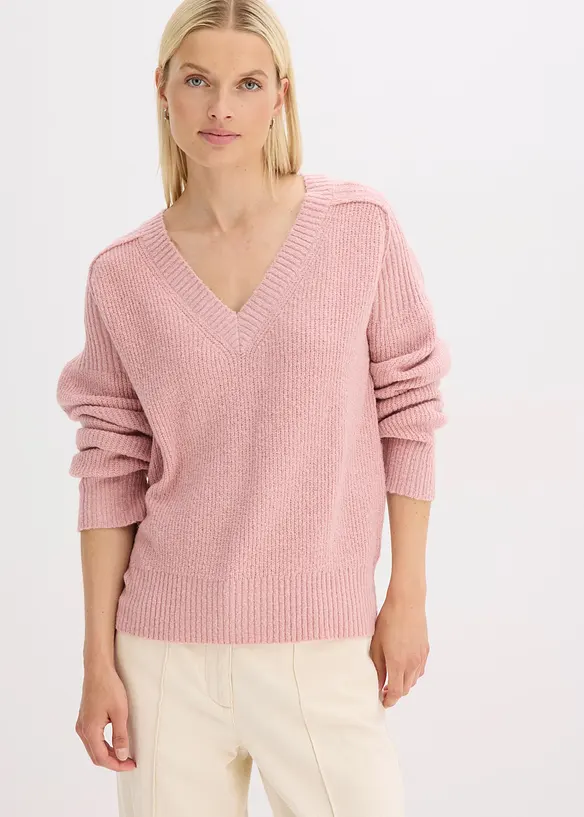 Genser med V-hals, bonprix