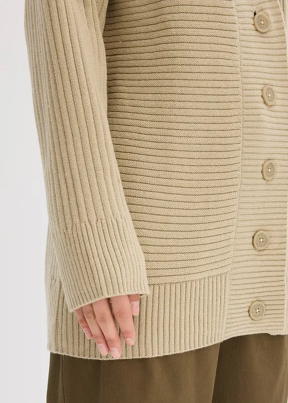 Ribbestrikket cardigan, bonprix