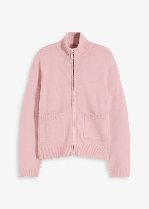 Strikkejakke med glidelås, bonprix