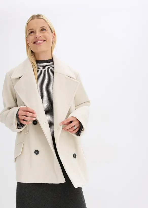 Caban-jakke i ullstil, bonprix