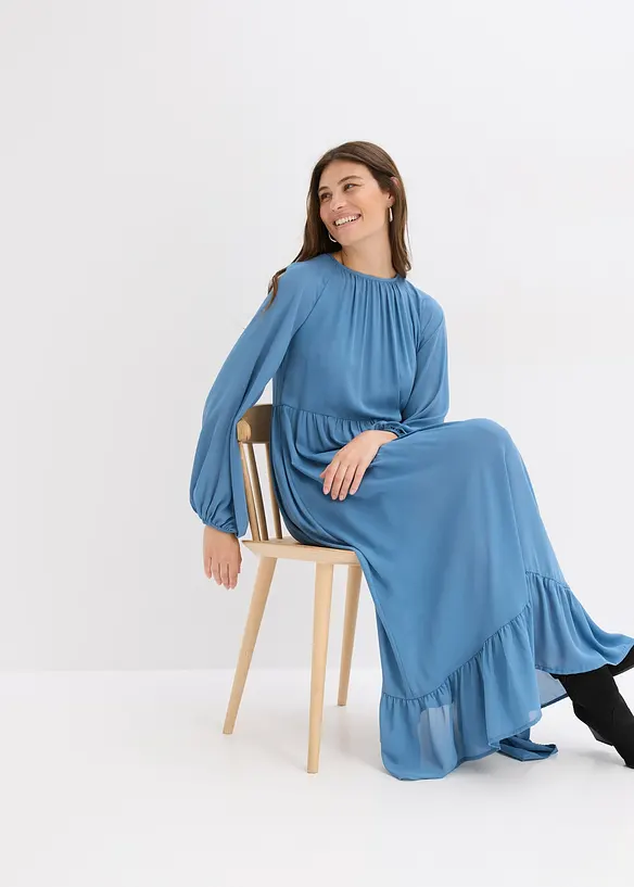 Maxikjole i chiffon, bonprix