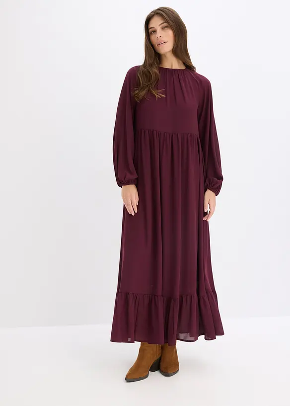 Maxikjole i chiffon, bonprix
