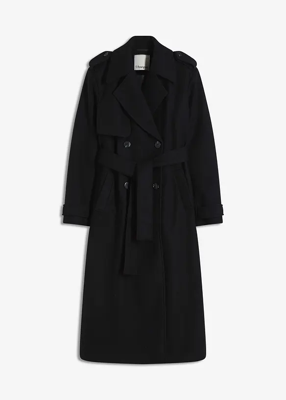 Trenchcoat i ullstil, bonprix