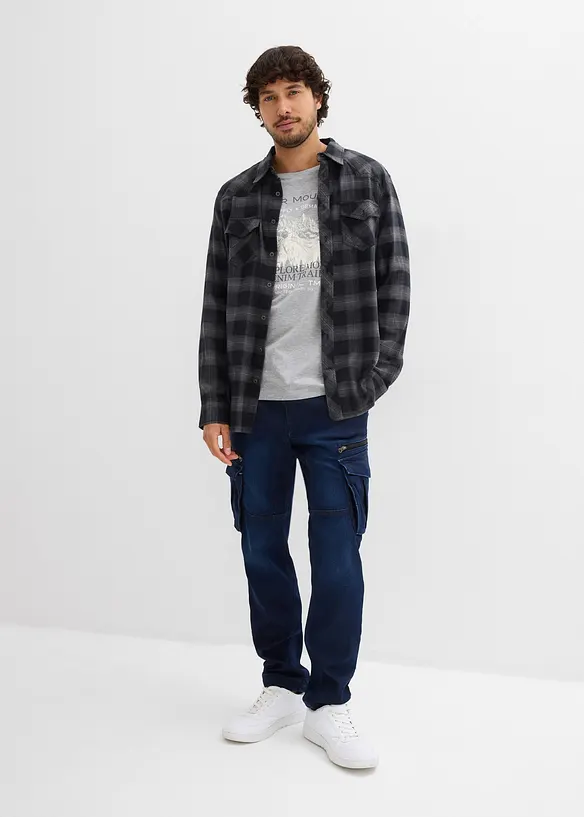 Langermet shirt (2-pack), bonprix
