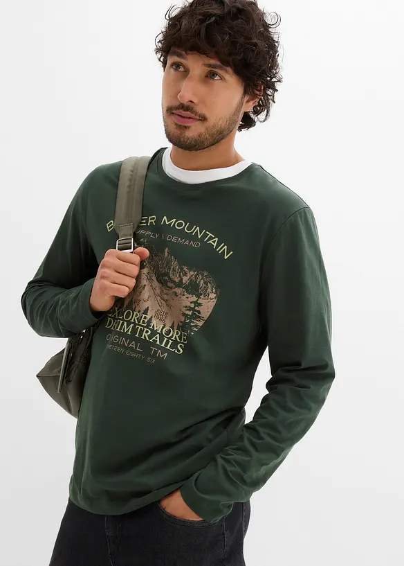 Langermet shirt (2-pack), bonprix