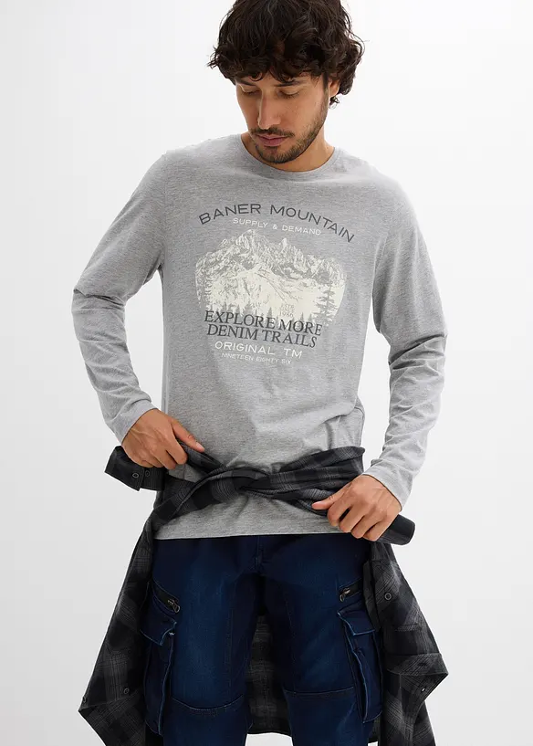 Langermet shirt (2-pack), bonprix