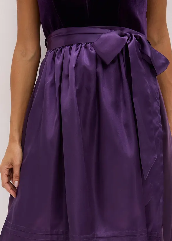 Dirndl med fløyel, i midi-lengde (2-delt sett), bonprix