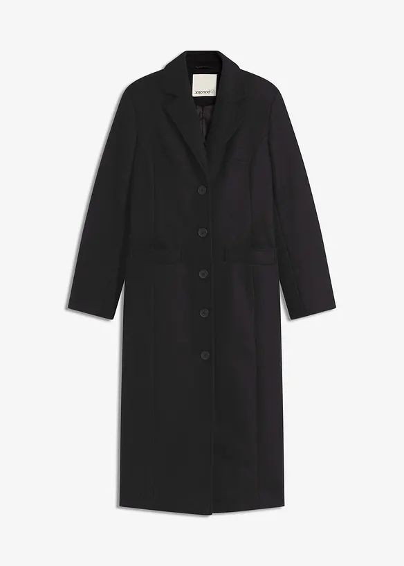 Lang kåpe i ull-stil, bonprix