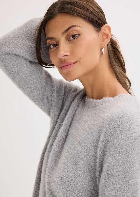 Myk genser med vide ermer, bonprix