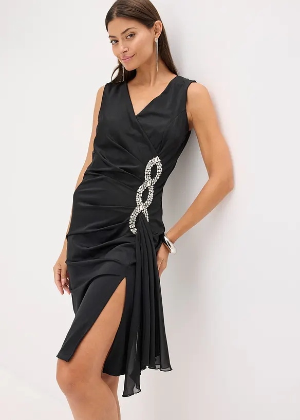 Jerseykjole med strassapplikasjon, bonprix