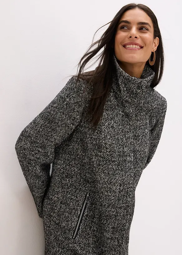 Ledig, kort kåpe i ull-stil, bonprix