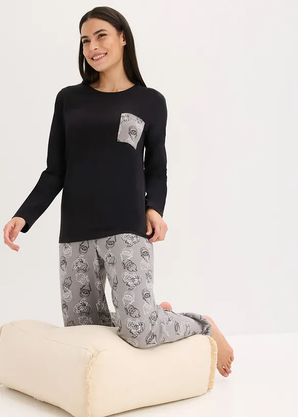 Pyjamas i 100% bomull, bonprix
