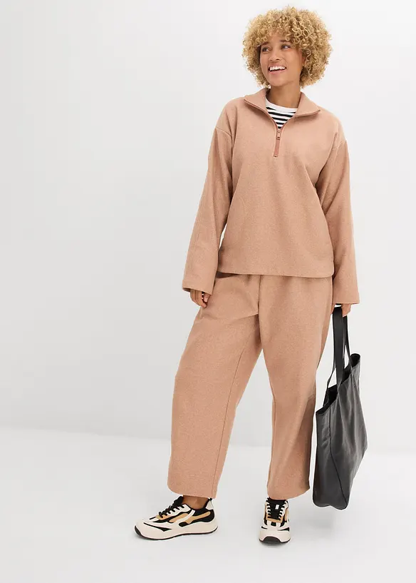 Oversized genser i ullstil, bonprix