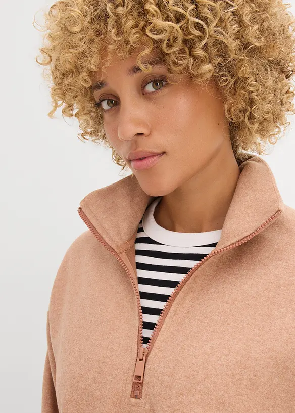 Oversized genser i ullstil, bonprix