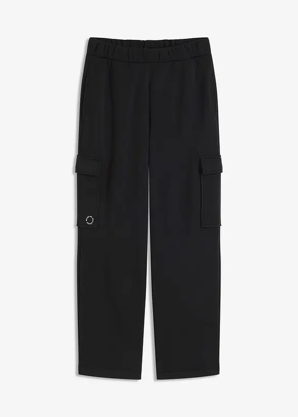Varmende joggebukse i funksjonsmateriale med vide ben, hurtigtørkende, bonprix