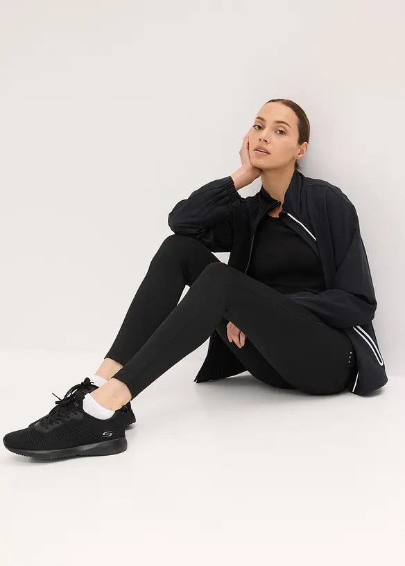 Varmende leggings med refleksdetaljer og mobillomme, bonprix