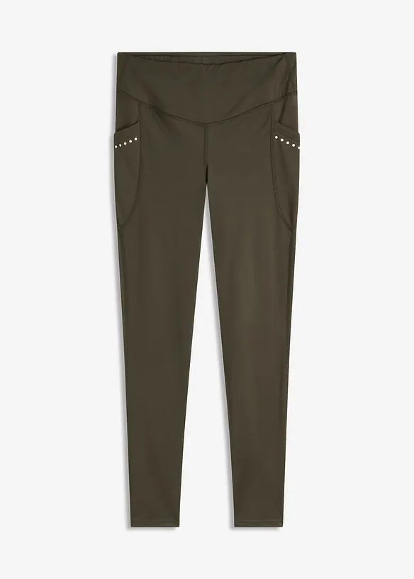 Varmende leggings med refleksdetaljer og mobillomme, bonprix