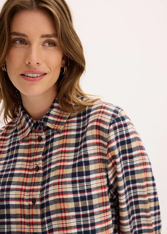 Flanellskjorte av 100% bomull, bonprix