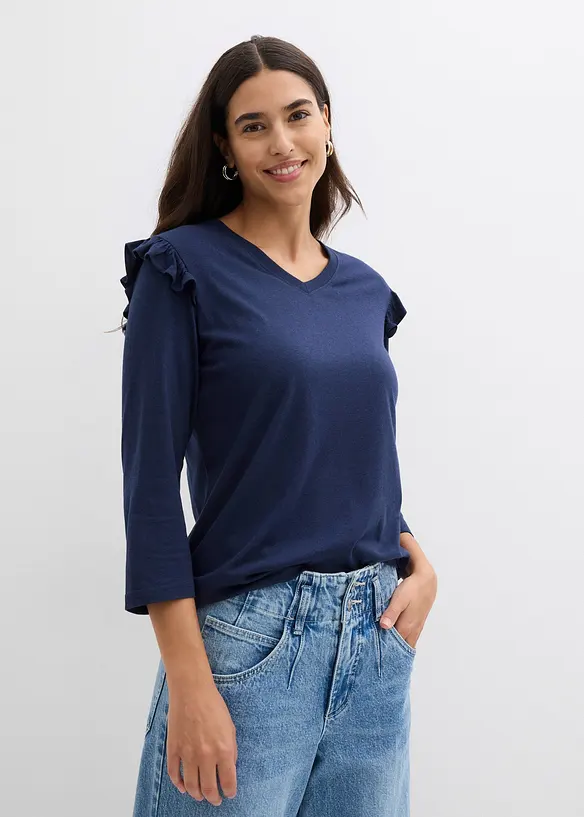 Jerseytopp av bomullsmiks, bonprix