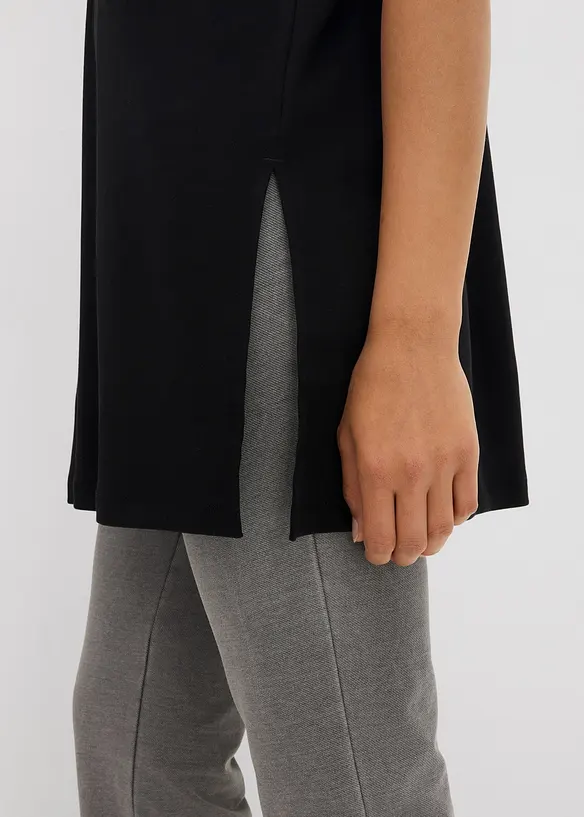 Oversized, lang topp i 100% økologisk bomull, bonprix