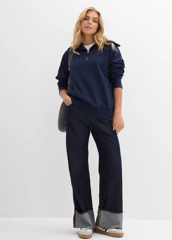 Sweatshirt i myk bomullsmiks, bonprix