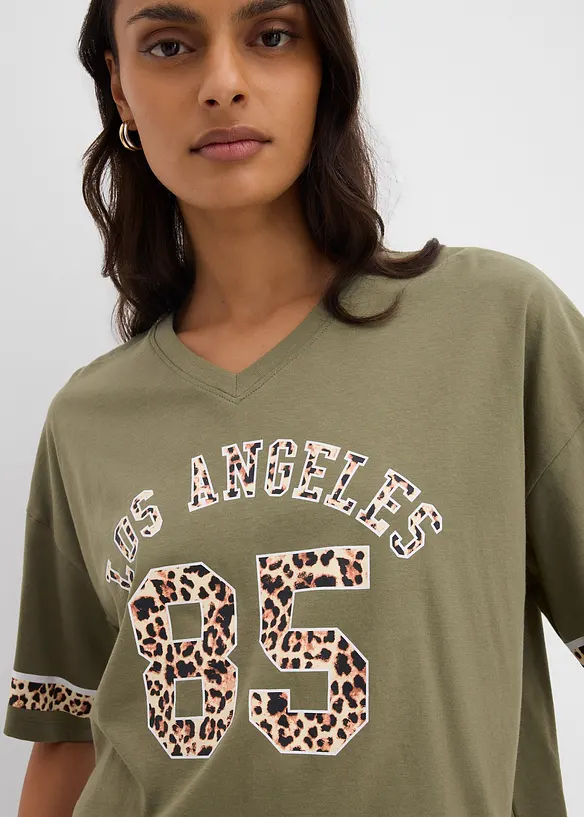 Oversized topp i 100% økologisk bomull, bonprix