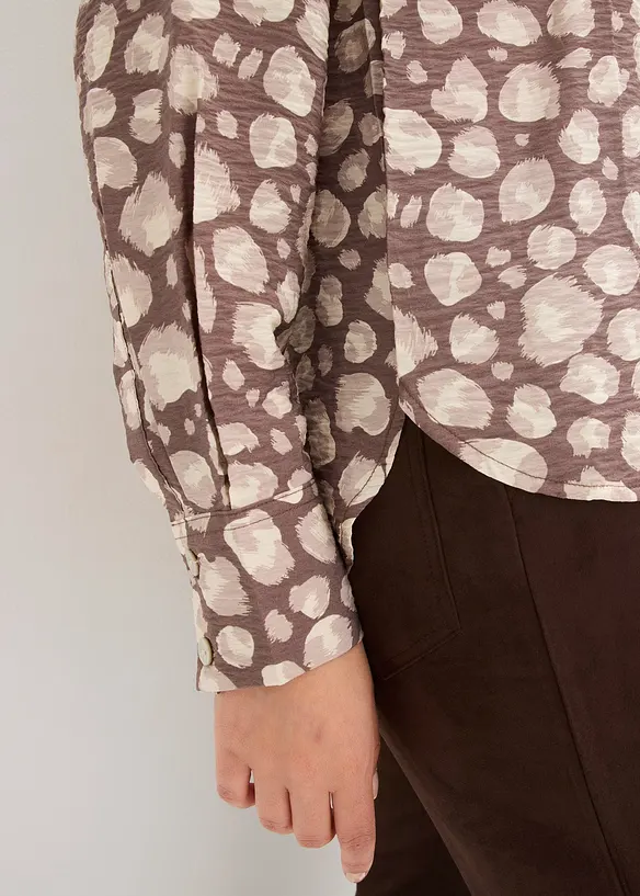 Skjorte i viskose med flaggermusermer, bonprix