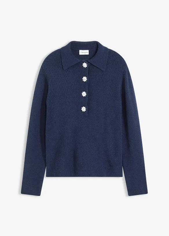 Pologenser med ullandel, bonprix