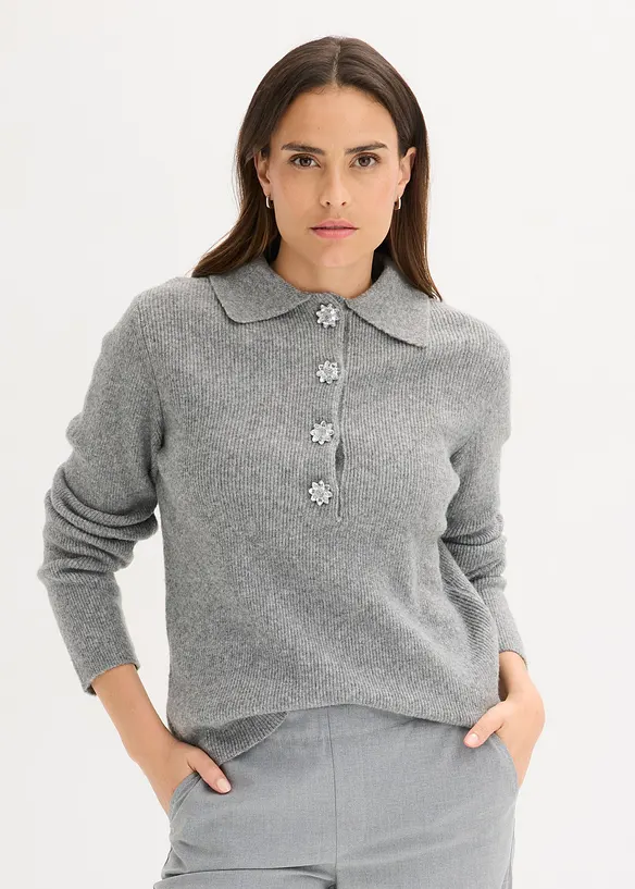 Pologenser med ullandel, bonprix