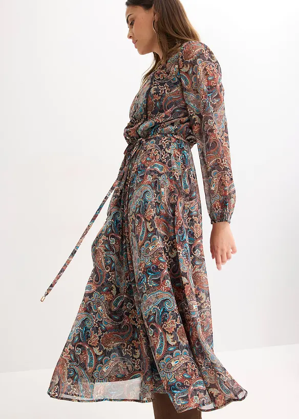 Paisleykjole av chiffon, bonprix