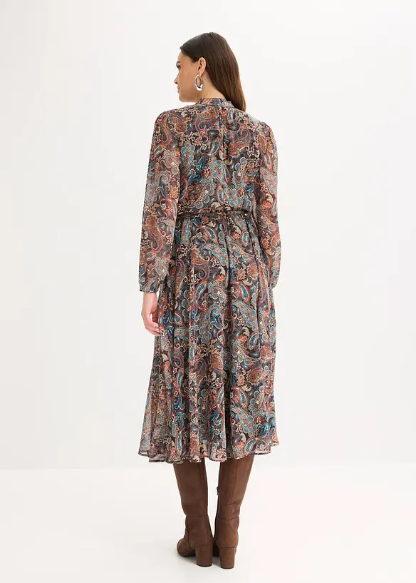 Paisleykjole av chiffon, bonprix