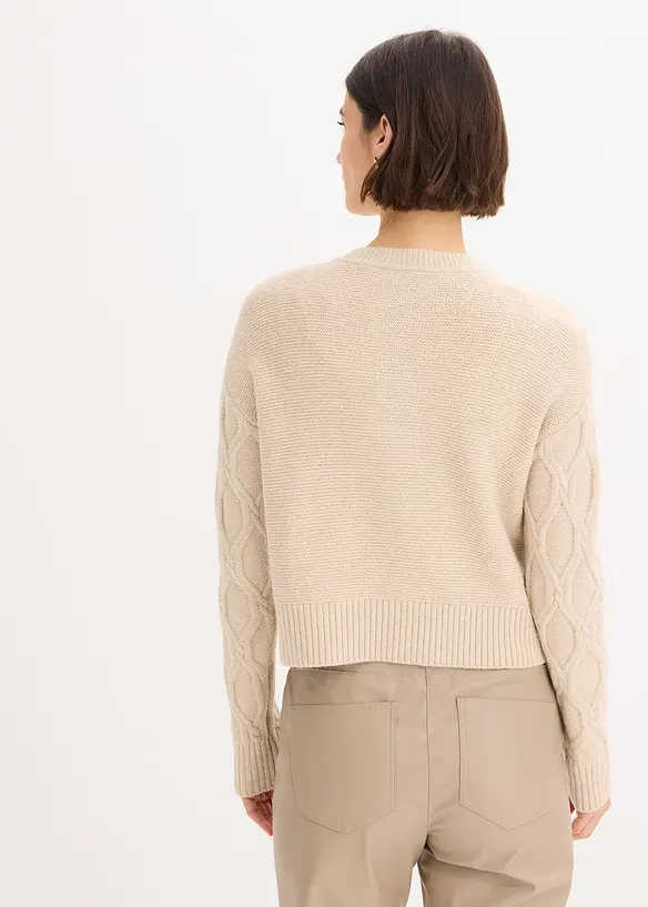 Grovstrikket cardigan, bonprix