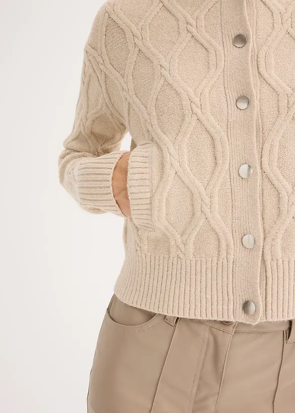 Grovstrikket cardigan, bonprix