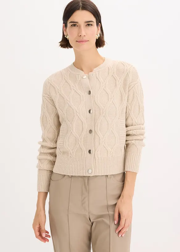 Grovstrikket cardigan, bonprix