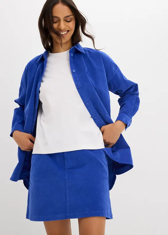 Skjorte i kordfløyel, bonprix