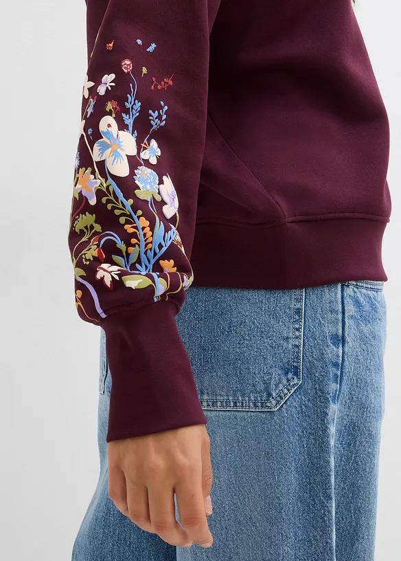 Sweatshirt i bomullsmiks, bonprix