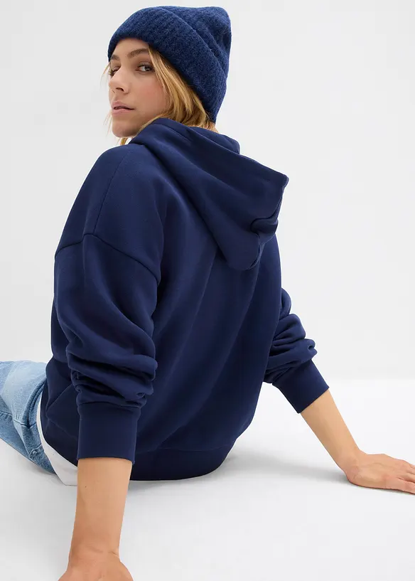 Oversized hettegenser i bomullsmiks, bonprix