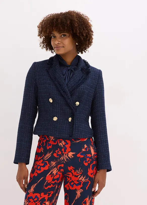 Boucléblazer med dekorative knapper, bonprix
