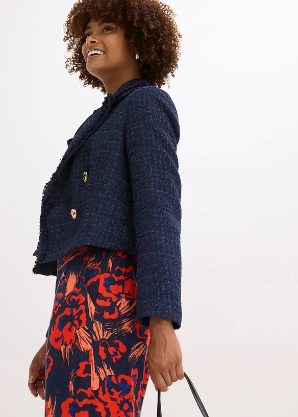 Boucléblazer med dekorative knapper, bonprix