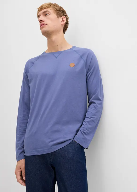 Langermet shirt i 100% økologisk bomull (2-pack), bonprix