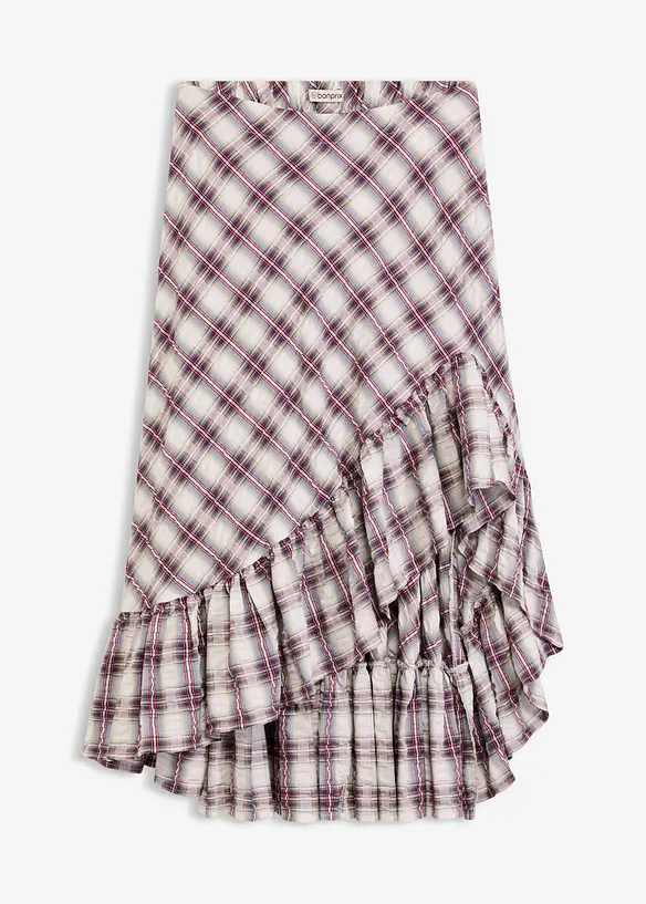Skjørt med asymmetrisk fald, bonprix