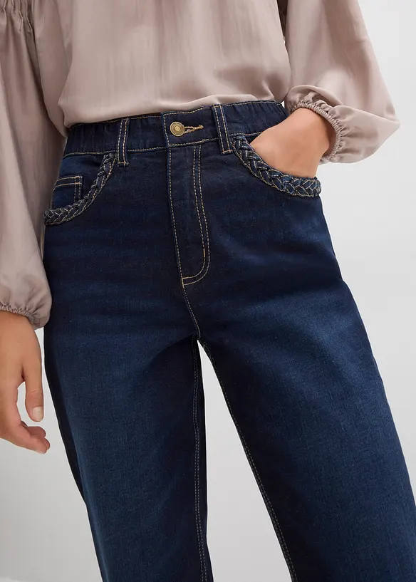 Straight Jeans High Waist med lommedetaljer, bonprix