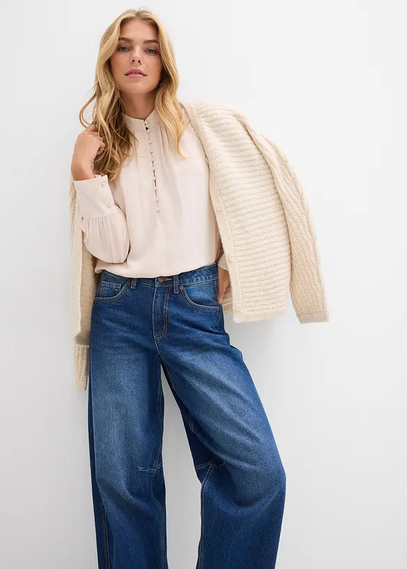 Ballong-jeans Mid Waist, bonprix