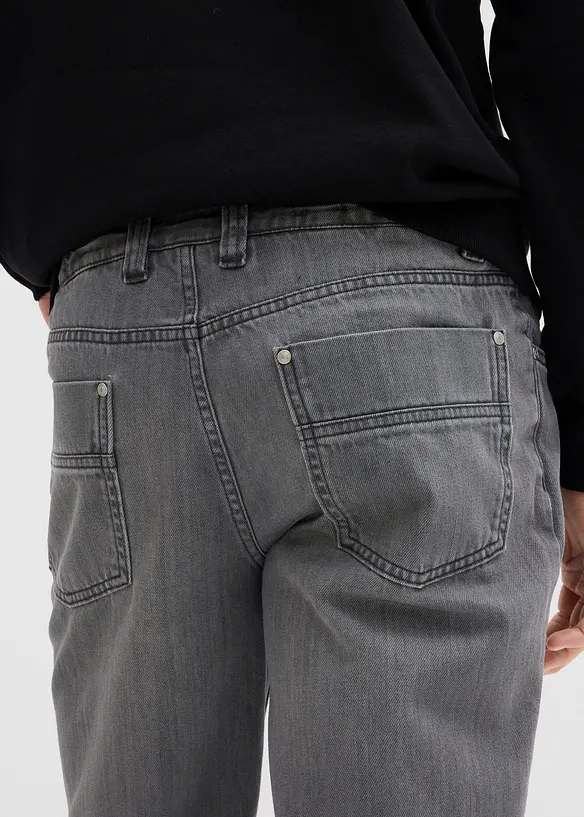Regular Fit-jeans i 100% bomull med komfortlinning, Straight, bonprix