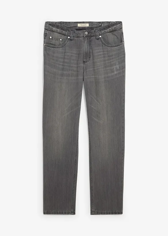 Regular Fit-jeans i 100% bomull med komfortlinning, Straight, bonprix