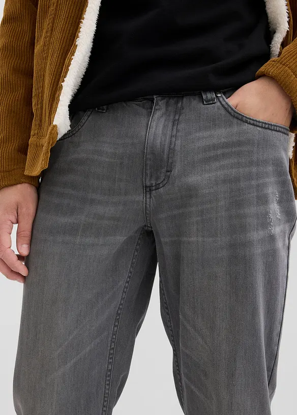 Regular Fit-jeans i 100% bomull med komfortlinning, Straight, bonprix